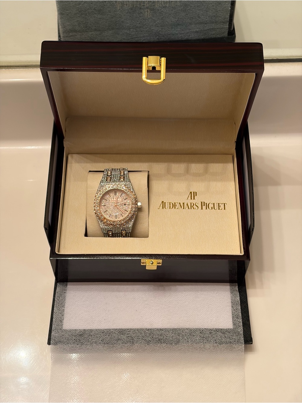 Iced out AP rosegold bussdown